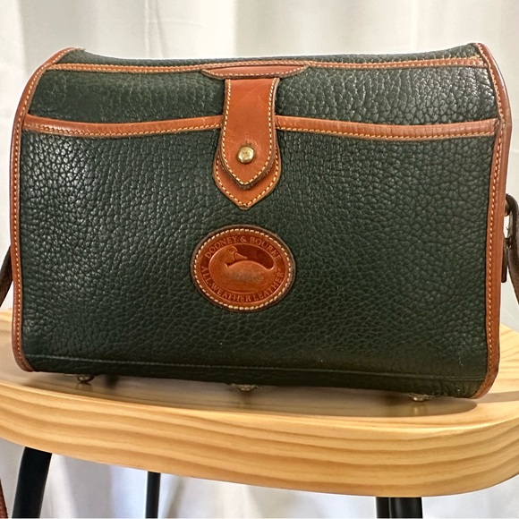 Vintage Dooney & Bourke Green and Brown Crossbody Bag - Picture 4 of 7